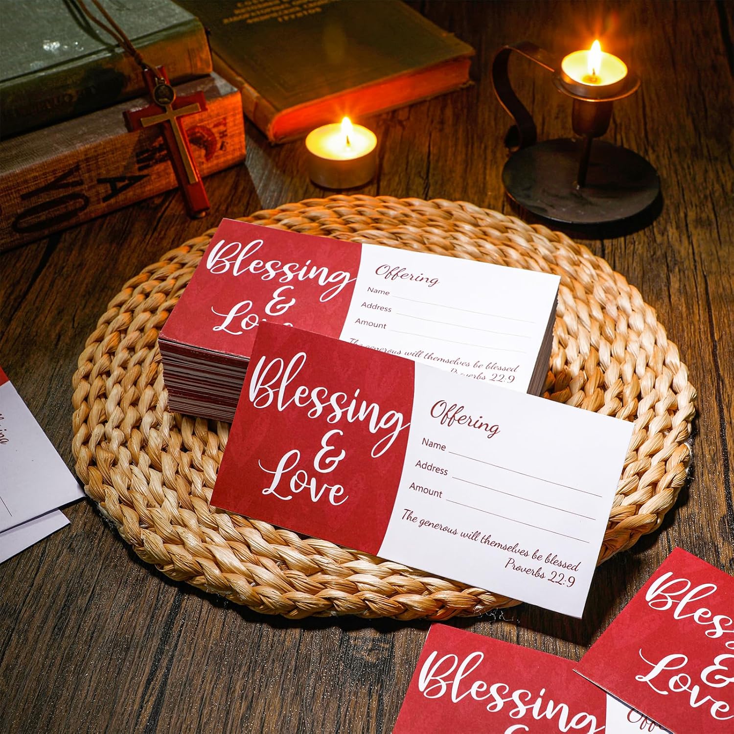 200 Pcs Church Offering Envelopes Tithe and Offering Envelopes for Church Blessings and Love Cash Envelope Bill Size for Tithes Checks and Donations