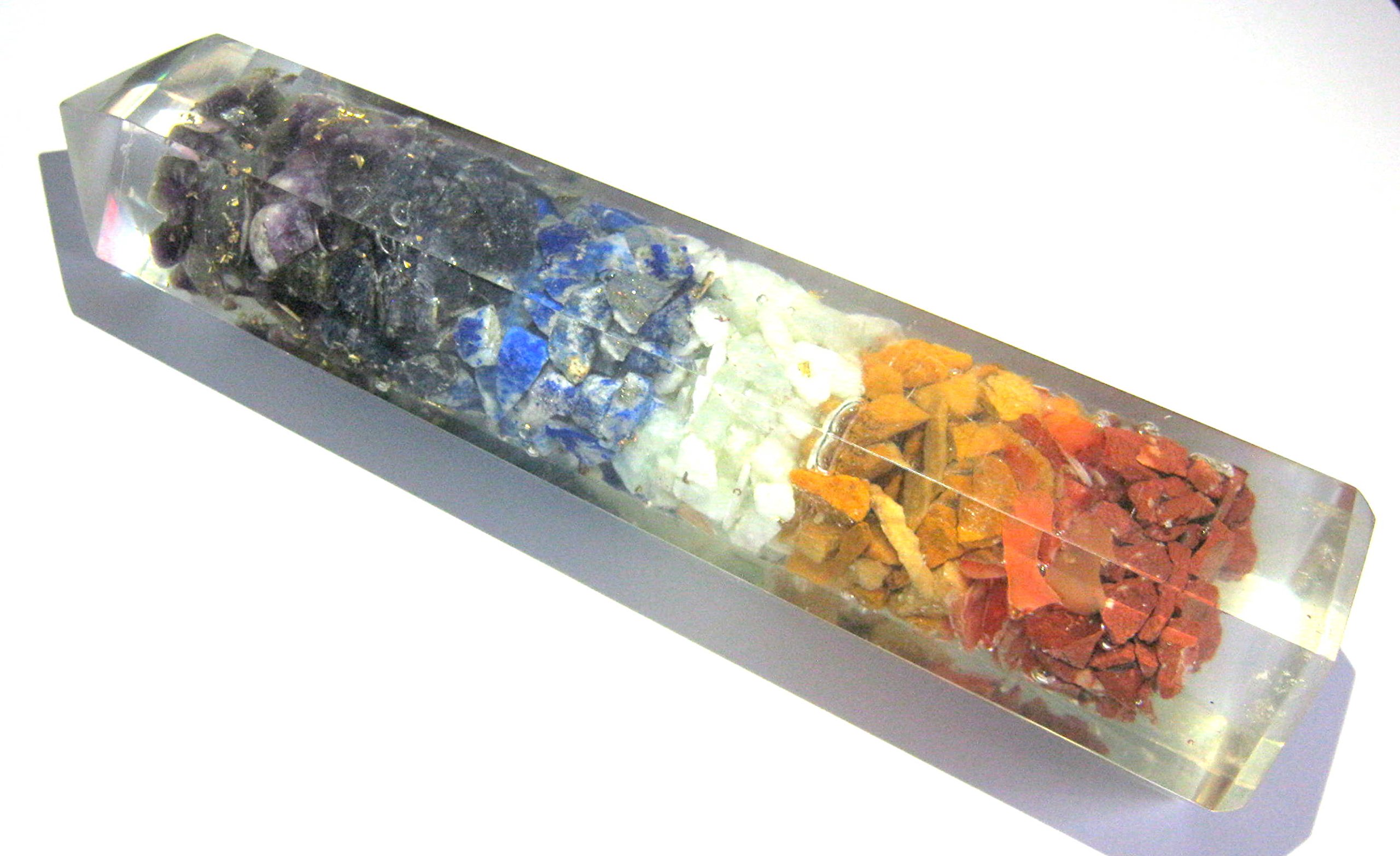 crystalmiracle BEAUTIFUL SEVEN CHAKRA ORGONITE REIKI GENERATOR CRYSTAL HEALING FENG SHUI MEN WOMEN GIFT GEMSTONE POSITIVE ENERGY CHAKRA BALANCER