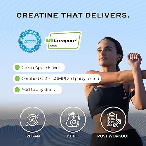 Vista 32 de Muscle Feast Creapure Creatine Monohydrate - Polvo vegano, apto para dieta cetogénica, sin gluten, suplemento de recuperación muscular y creatina