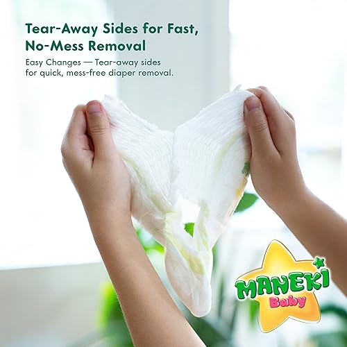 Miniatura 7 de MANEKI Pañales para bebé, ultrafinos, superabsorbentes, para niños y niñas, caja de 2 (talla 4 (L), 88 unidades