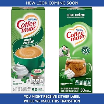 Nestle Coffee mate Liquid Coffee Creamer Singles, Irish Creme, 50 Ct Box