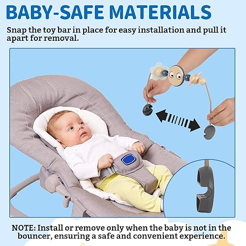 Miniatura 5 de Barra de juguete para bebé Bouncer Stroller Arch Googly Eyes Toy para asiento de coche de bebés, accesorio de gorila para bebés, fácil de instalar y