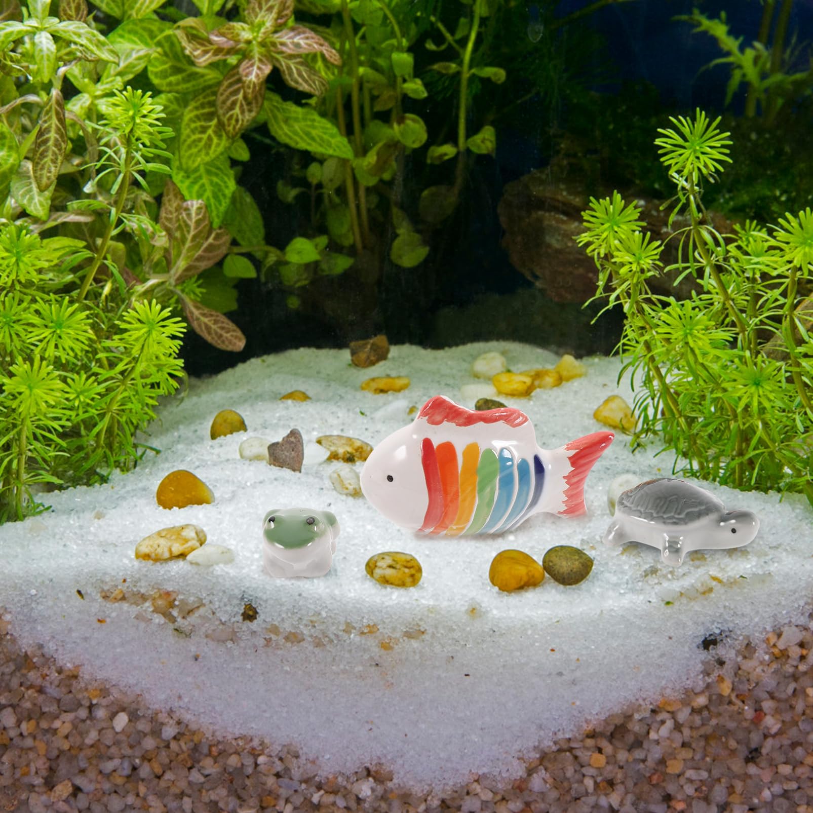 BESPORTBLE 4 Sätze Aquarium Fisch Tank Qualle Schwimmbad Künstlich Panzer Schwimmende Aquarientiere Dekorative Aquarientiere Schwimmende Dekore Für Aquarien Keramik 3 Stücke * 4