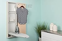 Vista 3 de Iron-A-Way Centro de planchado integrado con tabla de planchar de 42 pulgadas, almacenamiento de plancha caliente y puerta blanca plana-NE42FWU