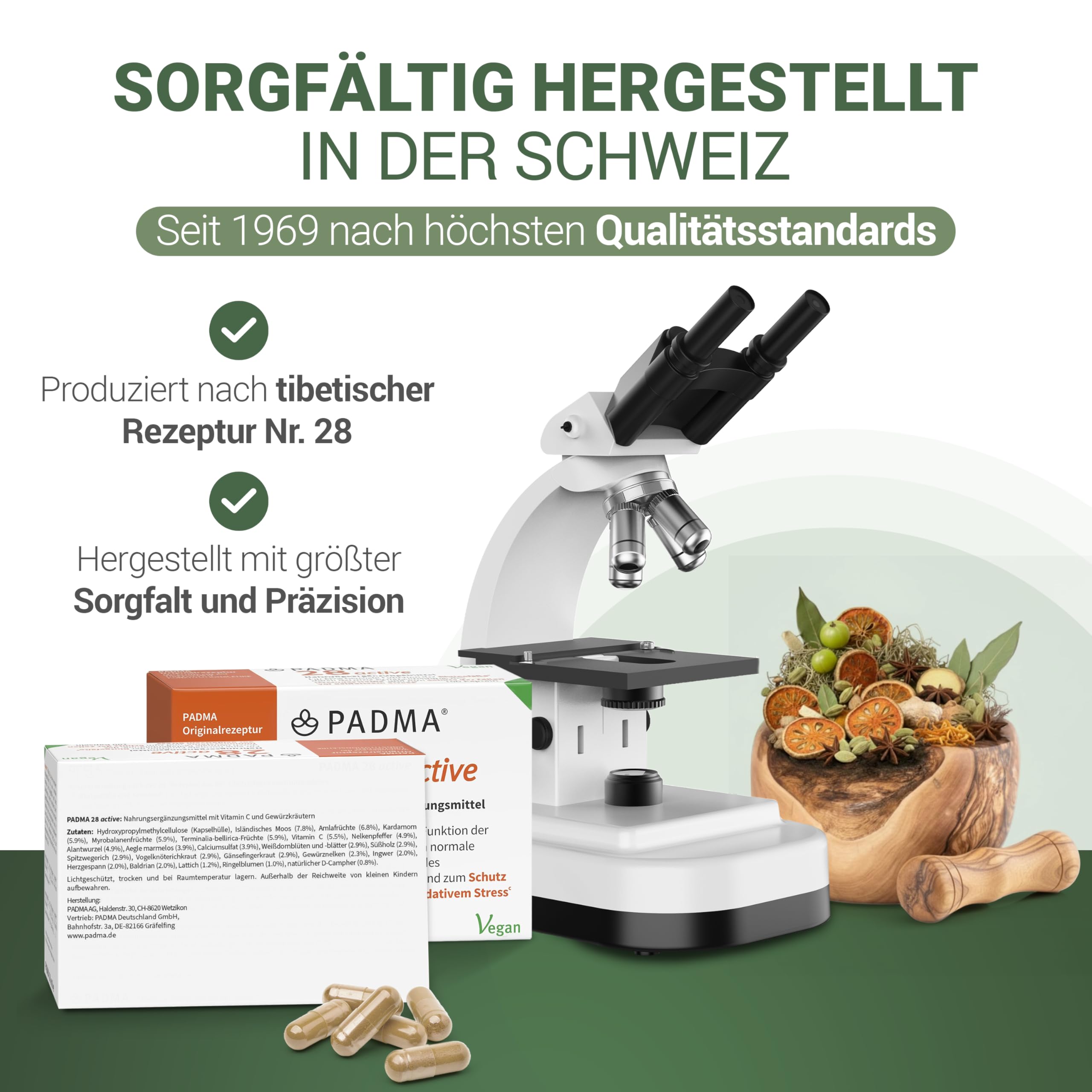 200 Kapseln - Mit Vitamin C - Unterstützung von Blutgefäßen, Immunsystem & Schutz vor Stress - Nach tibetischer Rezeptur mit Kräutern & Mineralien - Vegan, hergestellt in der Schweiz