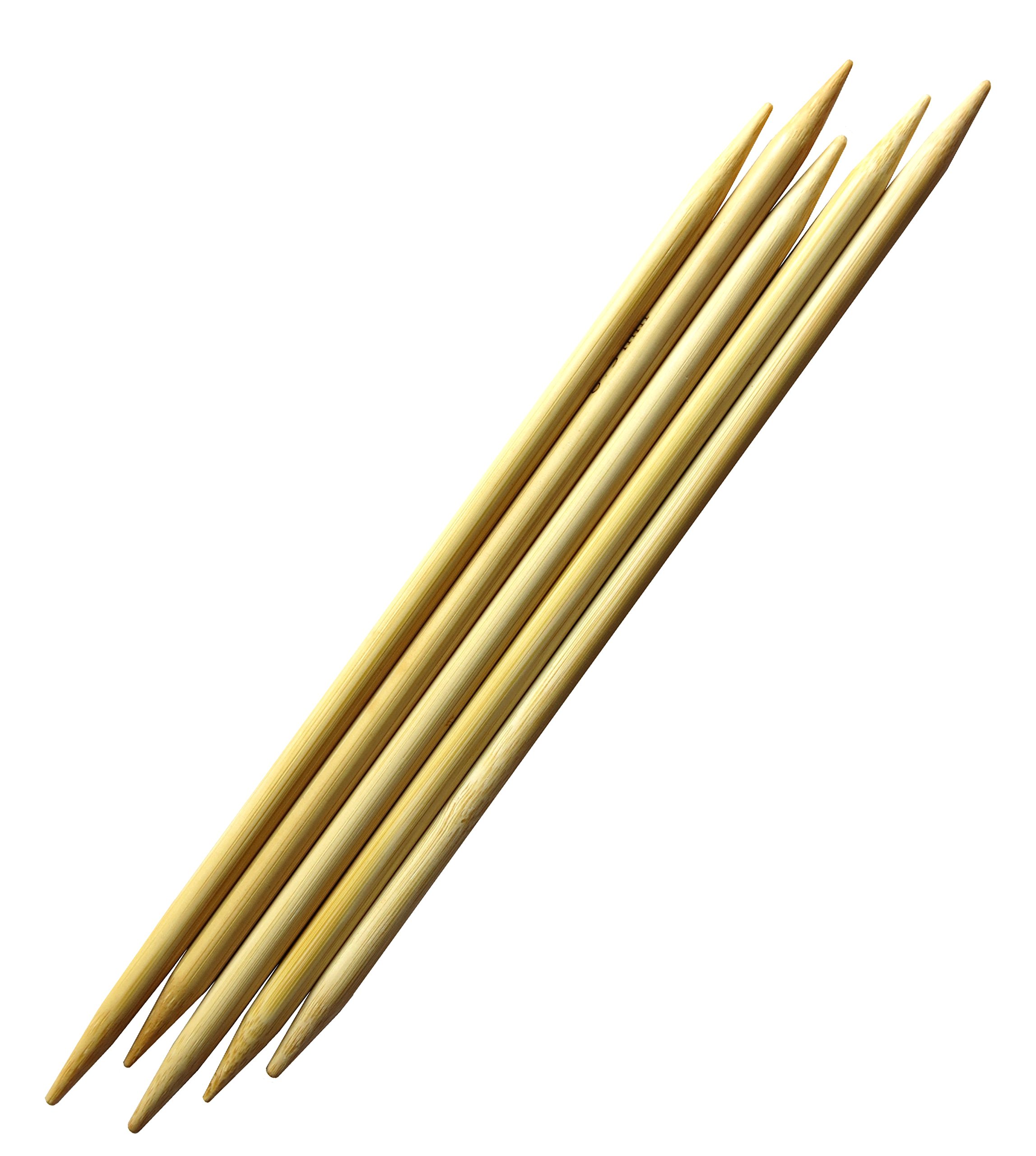 Adf 15Cm (6'') X 6.00Mm Double Pointed Bamboo Knitting Needles 5Pcs