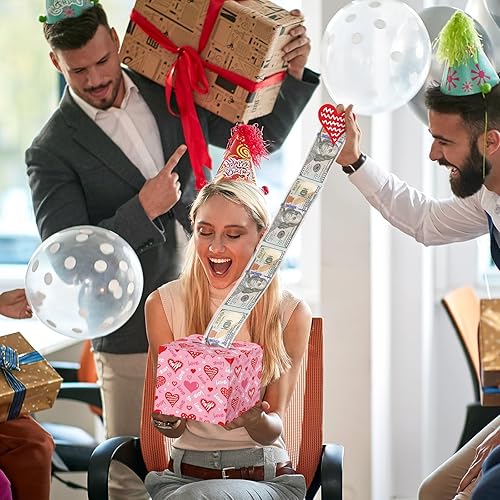 Miniatura 4 de chiazllta Caja de dinero para el día de San Valentín para extracción de dinero rosa y rojo, caja de dinero para regalo en efectivo con tarjeta de