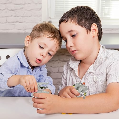 Miniatura 8 de Forest & Twelfth Jungle Animal Toys - Figura de acción transformadora - Cambia de un juguete detallado de animales a un robot único en cuestión de