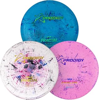 Prodigy Fractal 3 Piece Disc Golf Starter Set for Beginners | Includes PA3, M4, F7, Lightweight, Grippy w/Splash Effect, 159g & Under