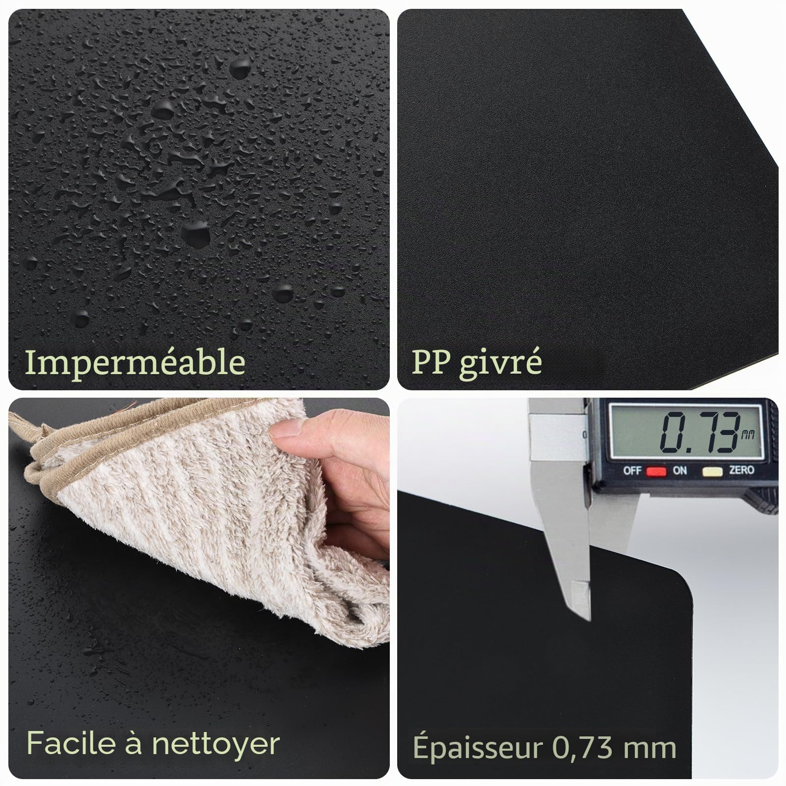 Lot de 50 intercalaires réutilisables en plastique avec onglets, 31,5 x 34 cm, séparateurs de disques vierges à faire soi-même, pour organisation à 33 tr/min (noir)