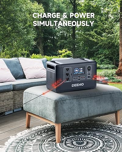 Miniatura 8 de Estación de energía portátil, batería LiFePO4 de 1036 Wh, potencia continua de 1500 W, generador solar para respaldo de emergencia, hogar,