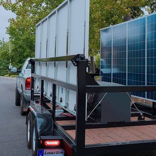 Miniatura 3 de LINKITOM Kit de 2 piezas de luces de remolque montadas por soldadura en cajas de acero con soporte para placa de matrícula de 6 pulgadas, luces LED