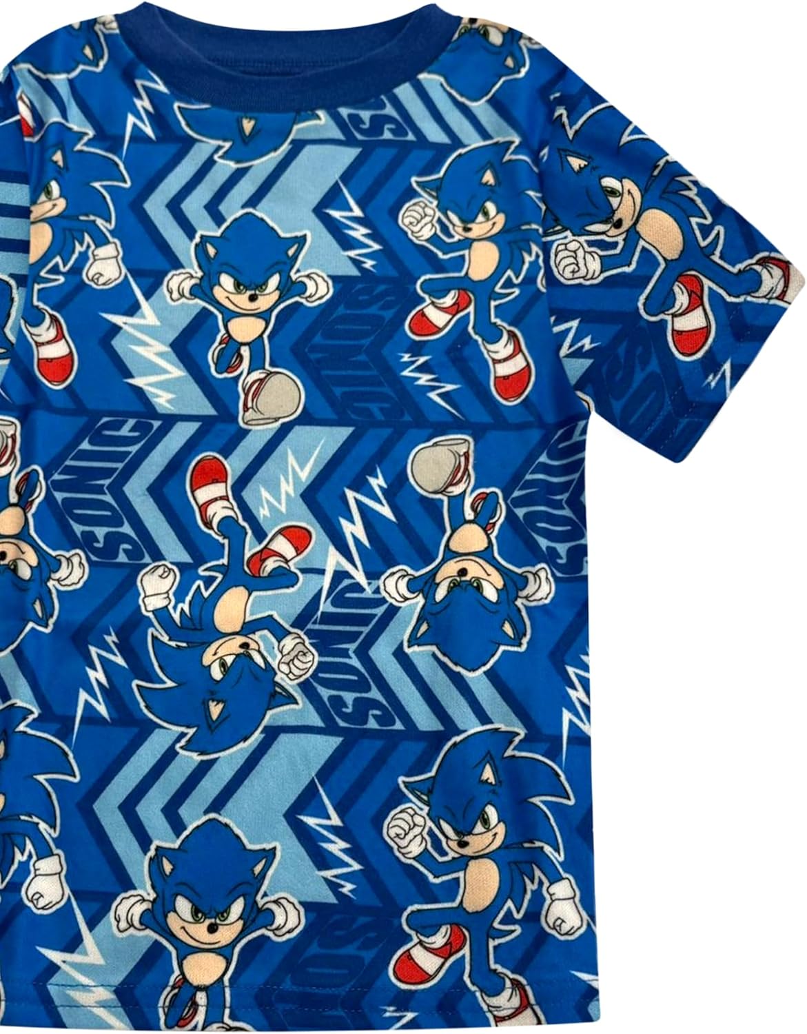 Sonic The Hedgehog 4 Piece Pajama Set - Boys PJs Short Sleeve Shirt, Shorts & Pants - Kids Sleepwear Set - Official License - Image 5