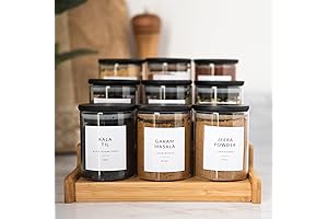SAVVY & SORTED Indian Spice Labels - Stay Organized in Your Kitchen!