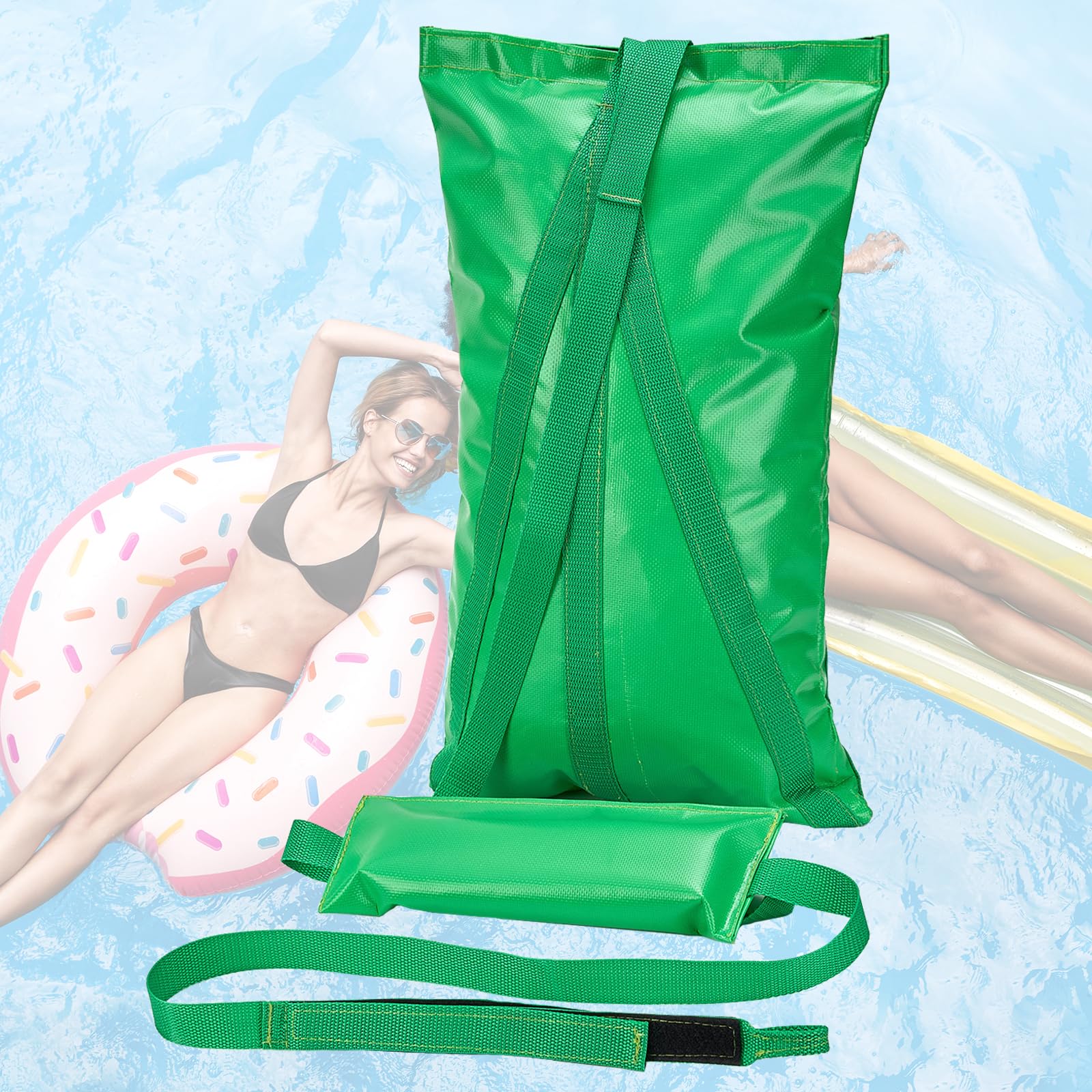 MOPHOEXII Compact Pool Float Anchor Bag, 2-in-1 Sand Anchor with Integrated Float Anchor Rope for Flotation Boards, Floating Rafts,Inflatables