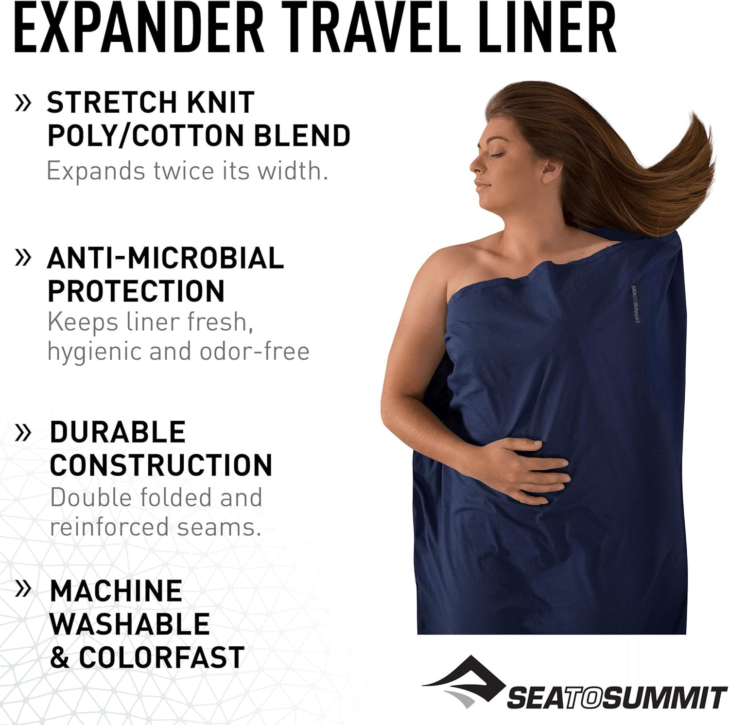 Sea to Summit Expander Travel and Sleeping Bag Liner, Rectangular (73x36 inches), Green : Sports & Outdoors