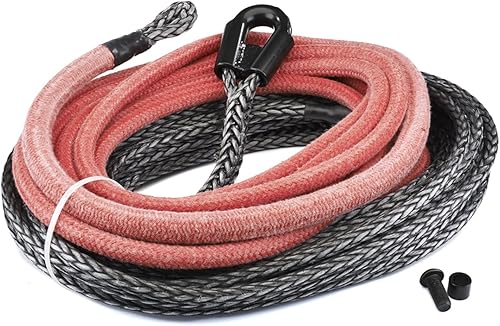 Miniatura 4 de WARN 93120 Spydura Pro Cuerda de cable de cabrestante sintético con extremos de bucle 38 pulgadas de diámetro x 80 pies de largo 825 toneladas 16500