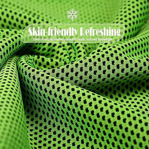 Miniatura 3 de Paquete de 20 toallas refrescantes de 40 x 12 pulgadas, toalla de hielo para cuello y cara, microfibra fría con bolsa transpirable para yoga,