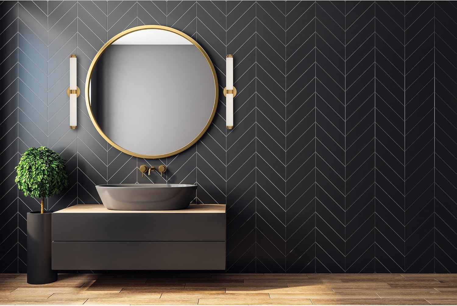 Front view of the Access Lighting Aqua Collection 62530LEDD-BG/OPL LED Vanity Light.