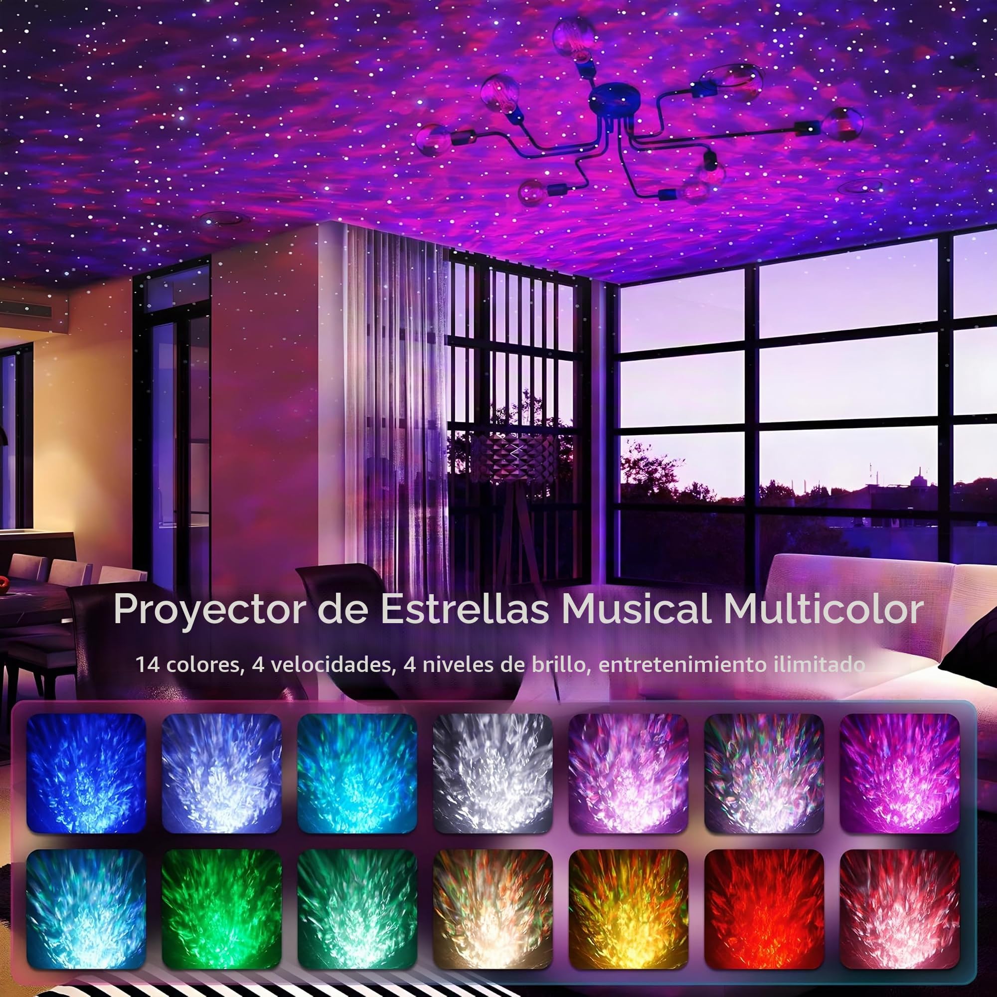 Proyector de estrella de galaxia, huevo de dinosaurio: luz nocturna sensorial con máquina de ruido blanco, Bluetooth y temporizador, lámpara de lava, luces LED para dormitorio, proyector de techo