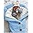 XMWEALTHY Unisex Infant Swaddle Blankets Soft Thick Fleece Knit Baby Girls Boys Stroller Wraps (Light Blue)