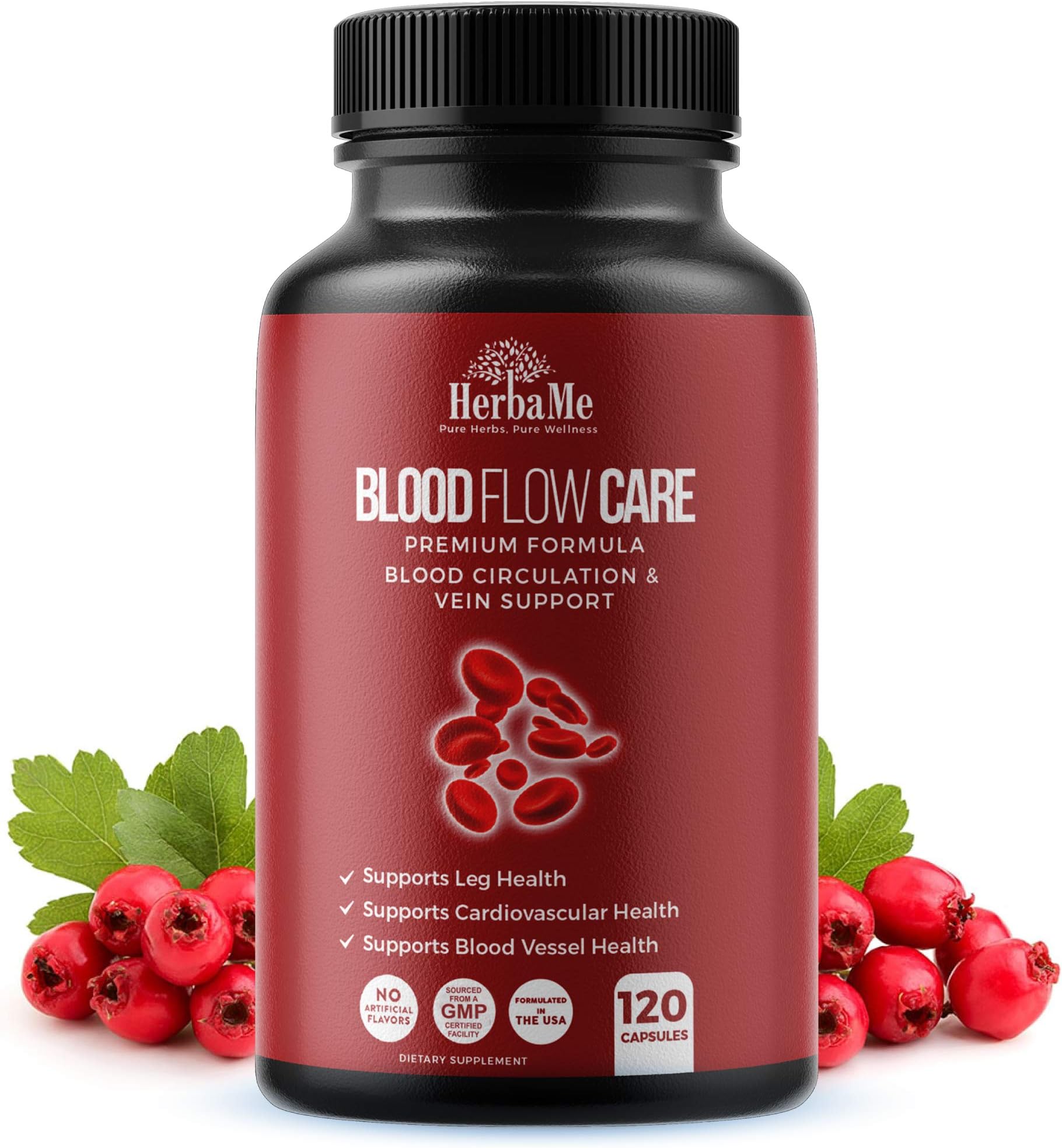 HerbaMe Blood Circulation Support Supplement 120 Capsules
