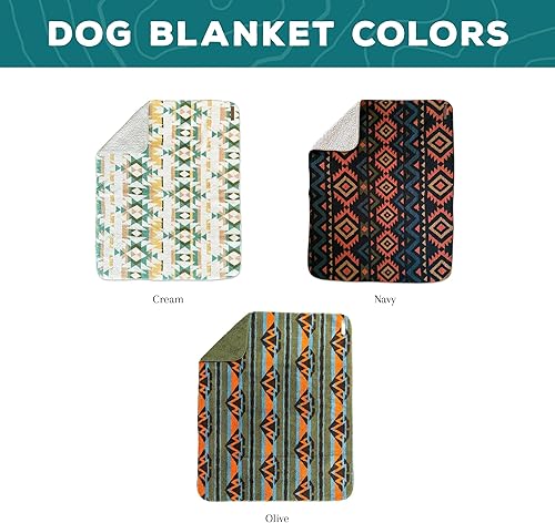 Miniatura 2 de Wilderdog Manta impermeable para perro Sherpa Fleece - 50" x 40" - Azul marino