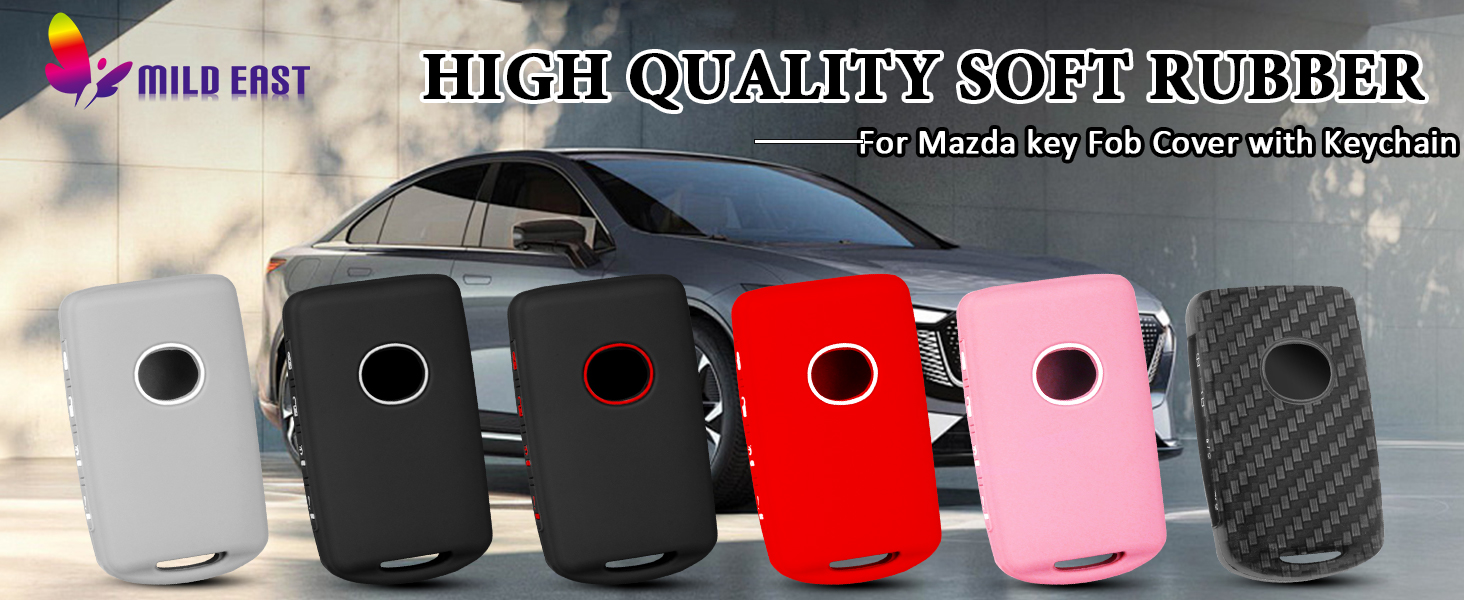 X AUTOHAUX Green Porcelain Pattern Key Fob Cover For Mazda CX-3, CX-4, CX-5 - Soft TPU Protective Case