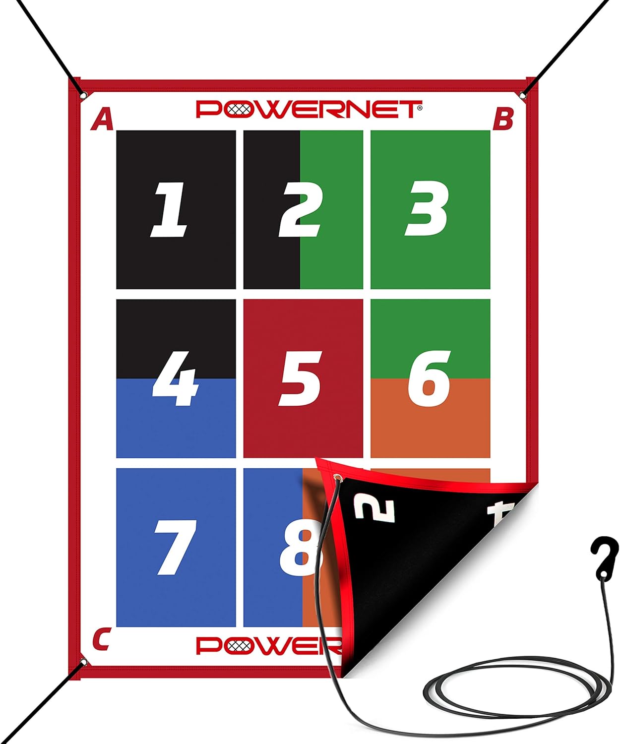 PowerNet German Marquez Numbered Pitching Pad | Baseball Softball Target | Throwing Practice Gear | Lightweight for Easy Travel | Improve Command (Numbered Pitching Pad Only) : Sports & Outdoors