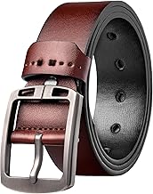 maikun Men Belts for Jeans,Vittelo Belt for Men,Color Black and Brown,Casual Style for Golf or Work