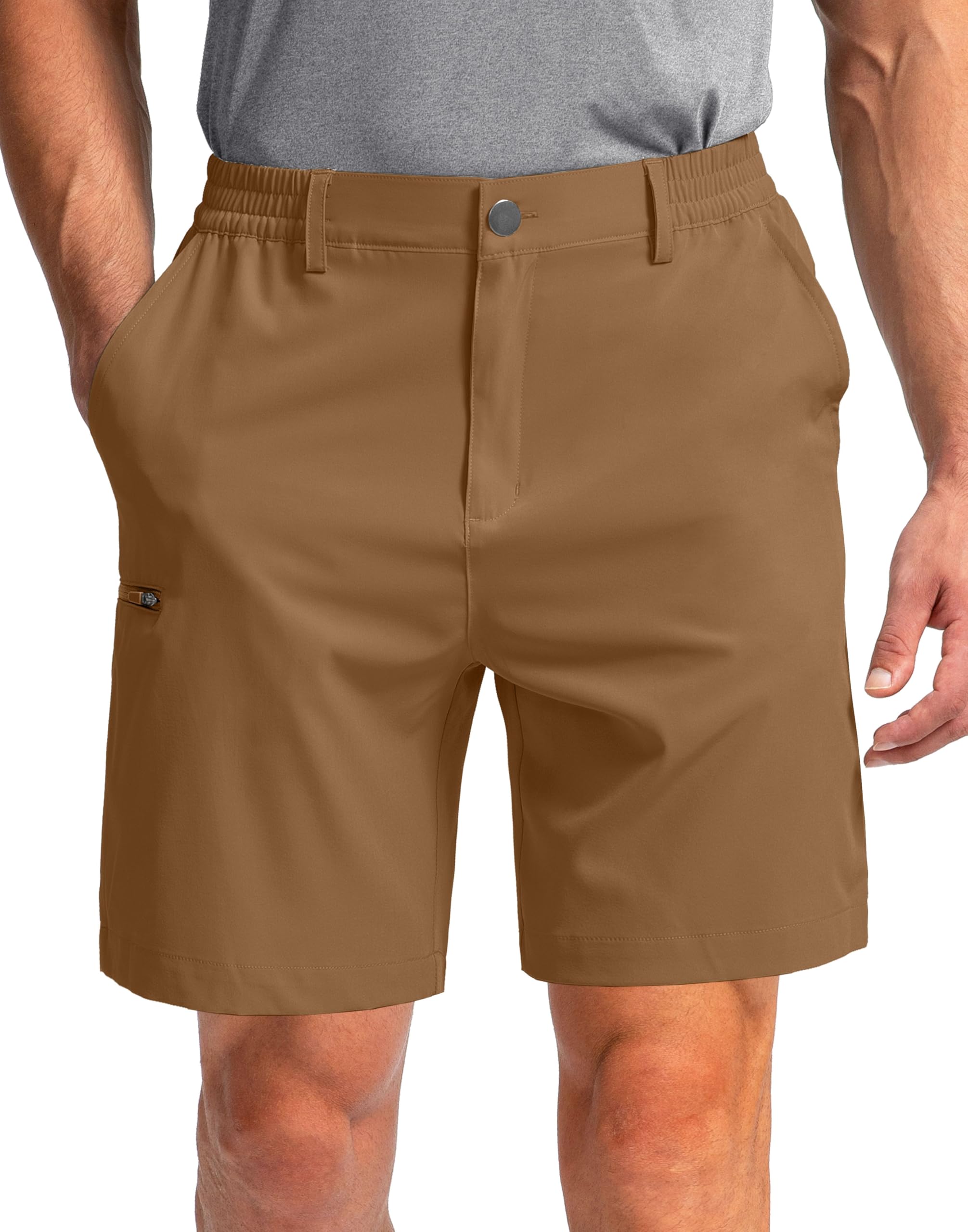 Pinkbomb Men's Golf Shorts with 6 Pockets Stretch Quick Dry Hiking Work Dress Shorts for Men
