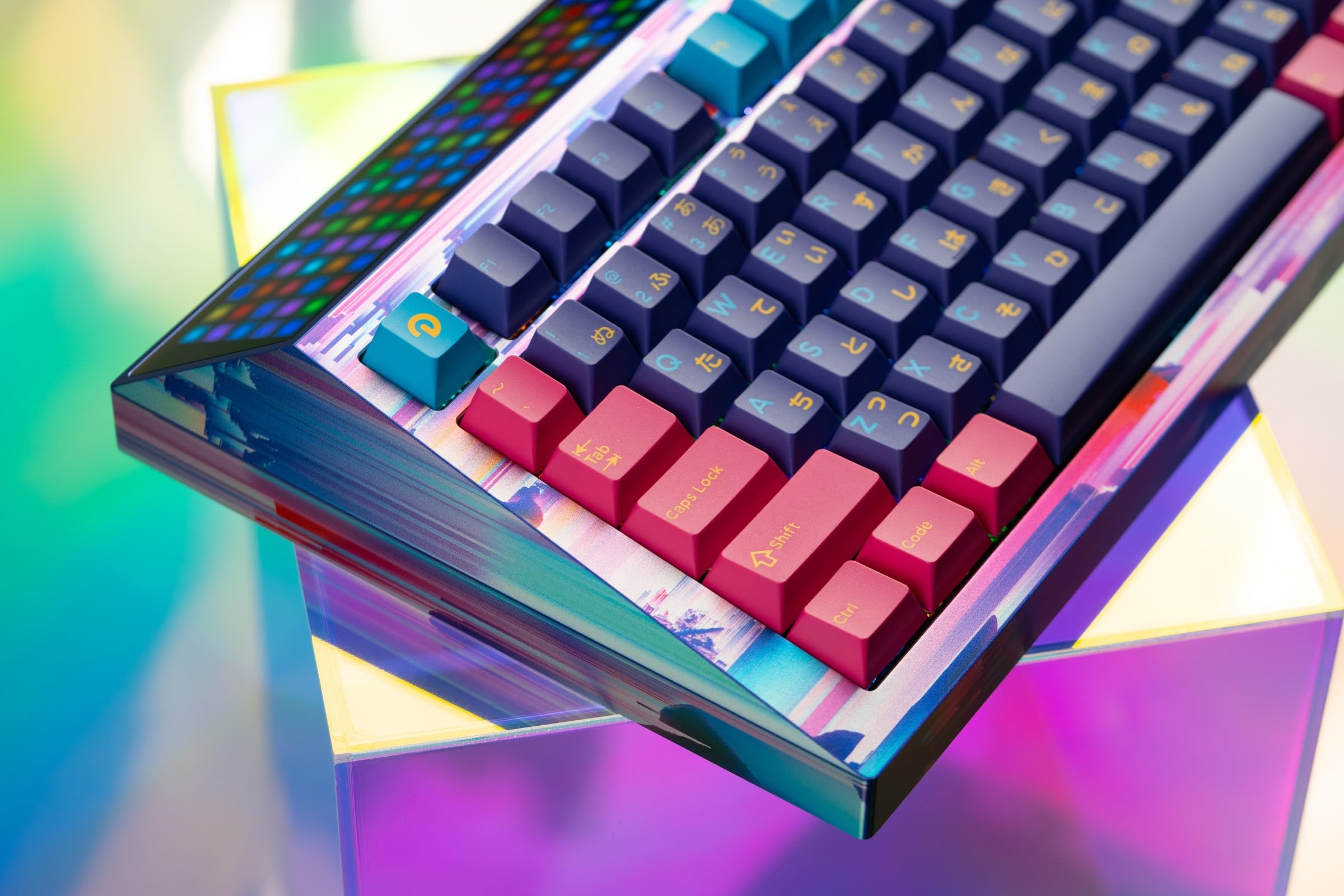 Angry miao CYBERBOARD  Wireless Custom Creamy Mechanical Keyboard, 81 Key Tri-Mode 2.4G Bluetooth Wireless Gaming PC Computer Keyboard, High-End RGB Gaming Accessories, Hotswappable Switch