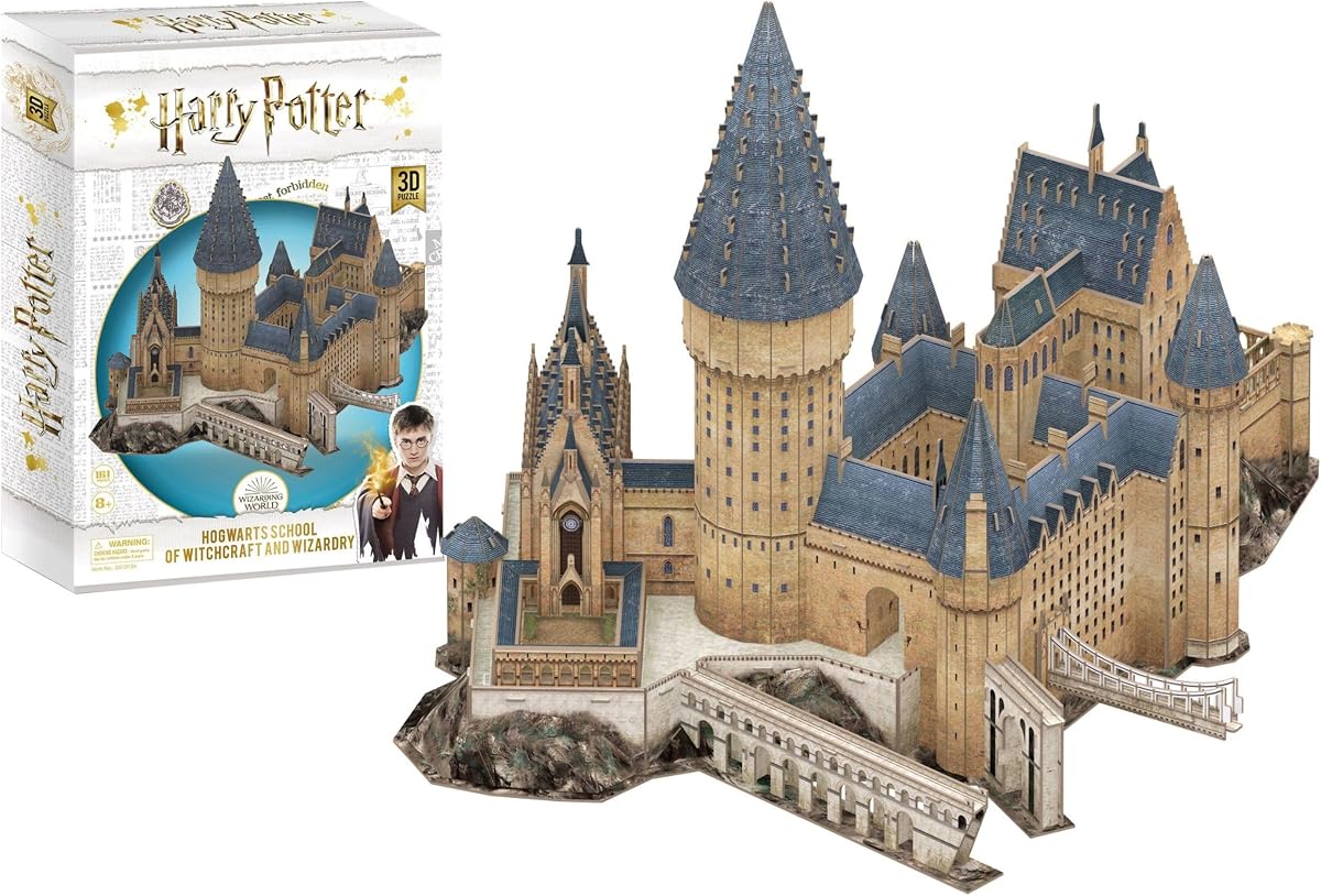 4D Cityscape Harry Potter Great Hall Paper 3D Puzzle Standard, Multicolored