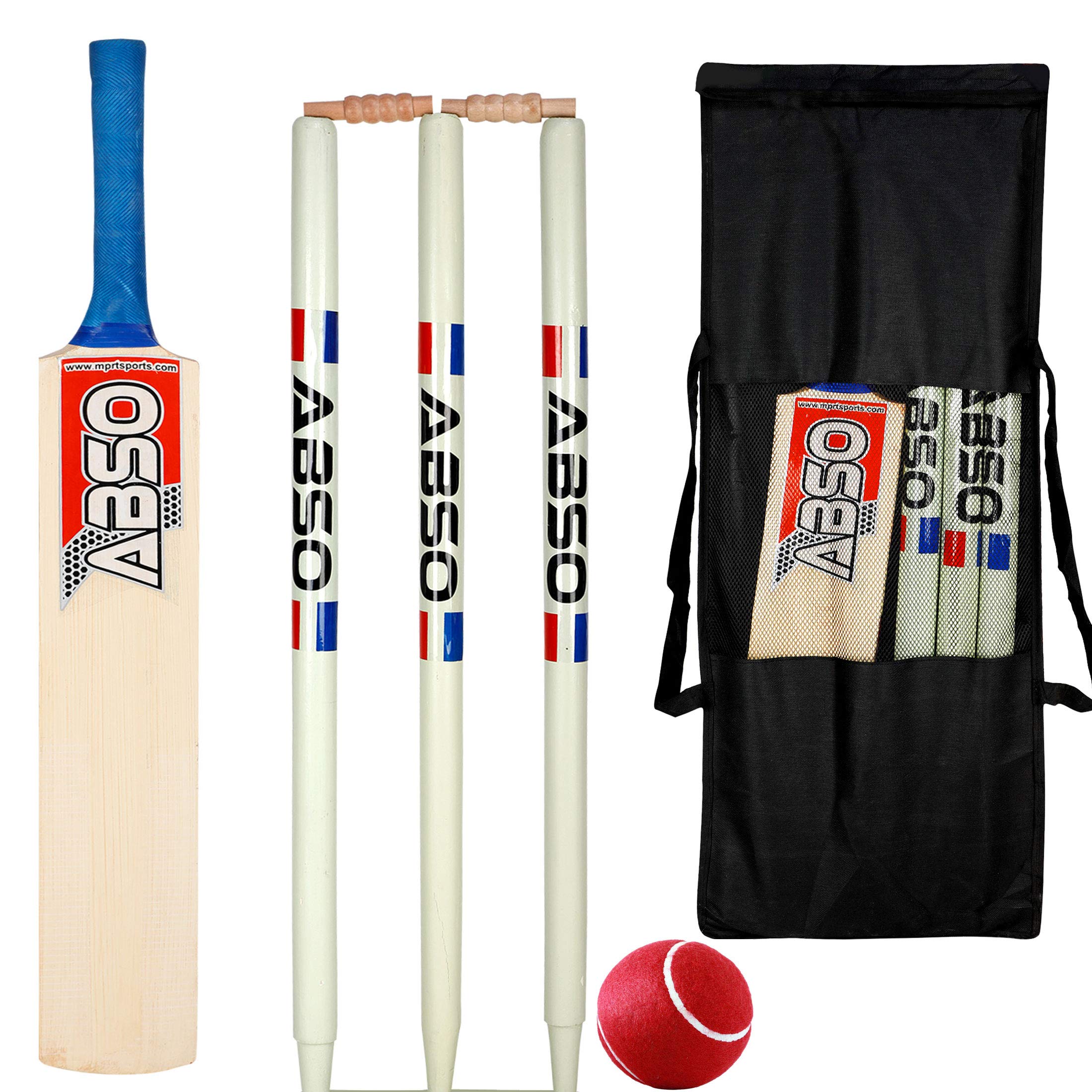 ABSO Wooden Cricket kit for All Age Groups and Sizes (1 Piece Cricket Bat, 3 Piece Wickets, 2 Piece Bails, 1 Piece Ball, 1 Piece Kit Bag) (Size 6 for Age Group 11-13 Years) (B08JQCC13V) Amazon Price History, Amazon Price Tracker
