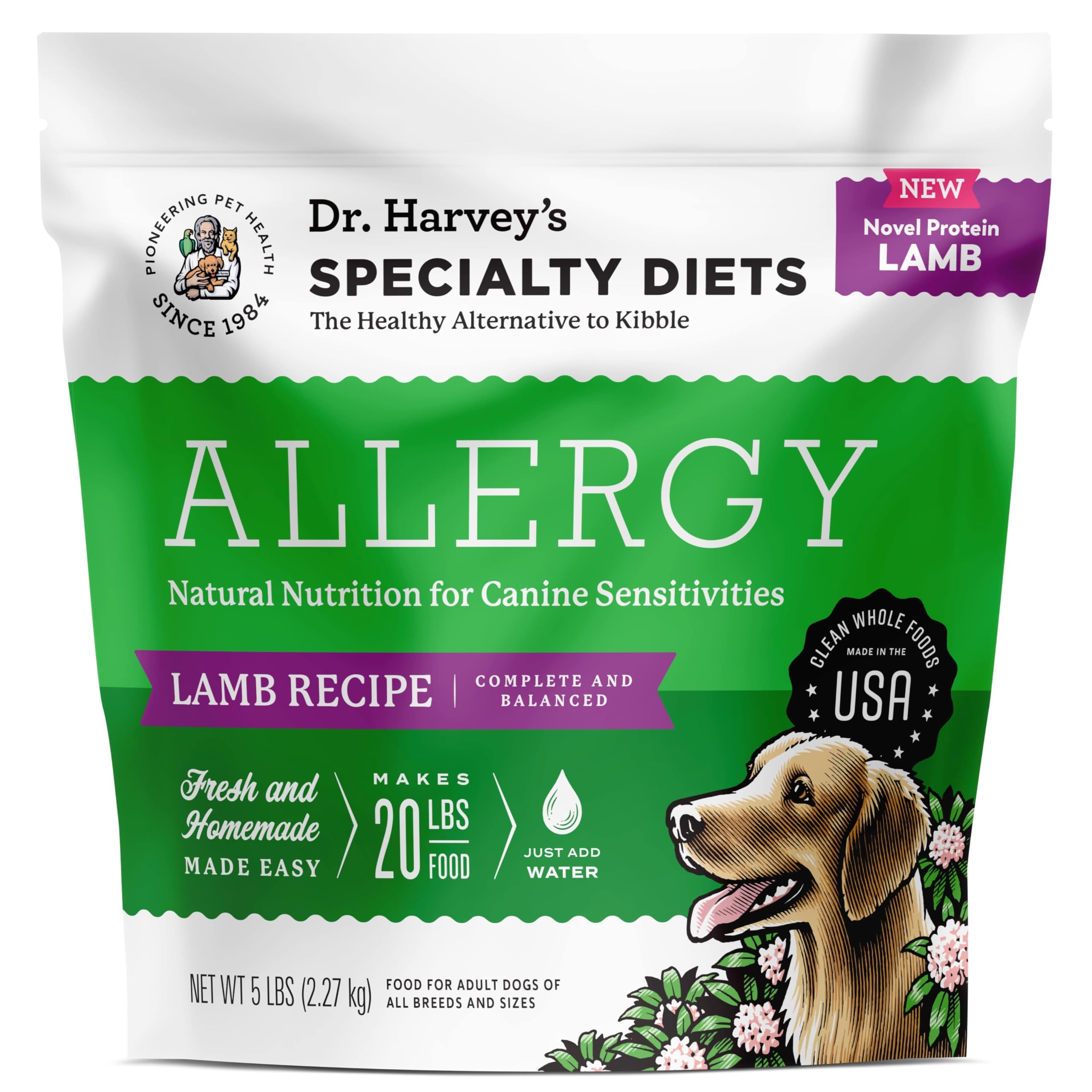 Specialty Diet Limited Ingredient - Human Grade Dog Food for Dogs with Sensitivities - Lamb Recipe (5 Pounds)