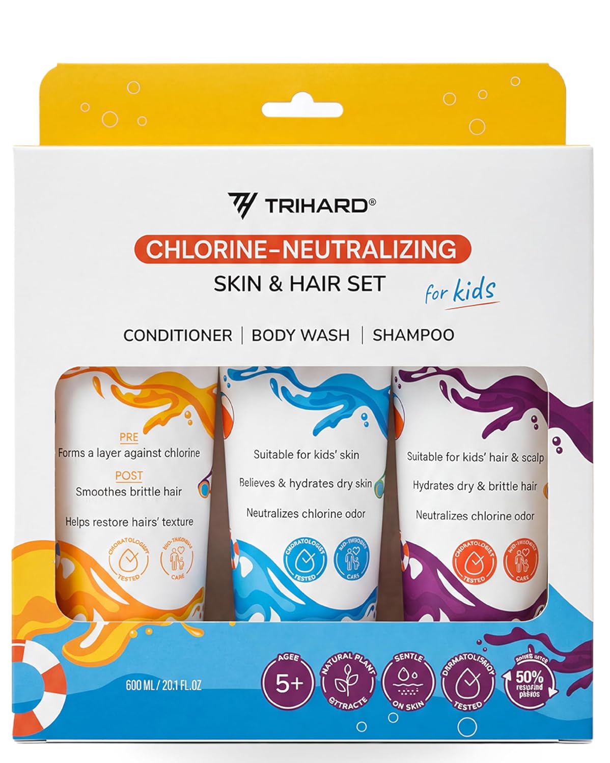 TRIHARD Kids 3-in-1 Shampoo for Sensitive Skin & Hair