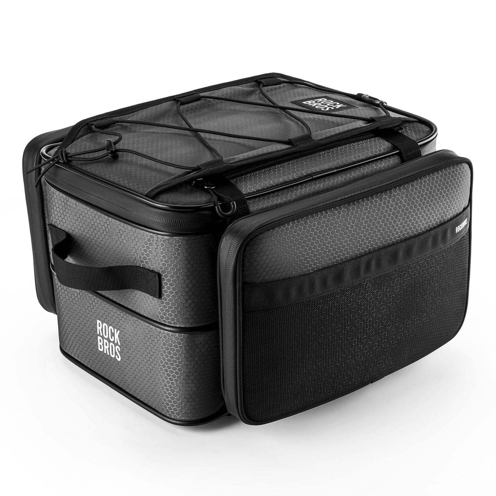 ROCKBROS Road to Sky Bolsa Trasera para Bicicleta Alforjas Bicicleta Extensible Bolsa Maletero Plegable para Ciclismo Viajes Negro