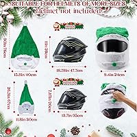 Vista 2 de Relaxweex Funda para Casco de Motocicleta de Navidad Iluminada Extra Grande Decoración de Sombrero de Papá Noel 18.78 x 15.75 Pulgadas Funda