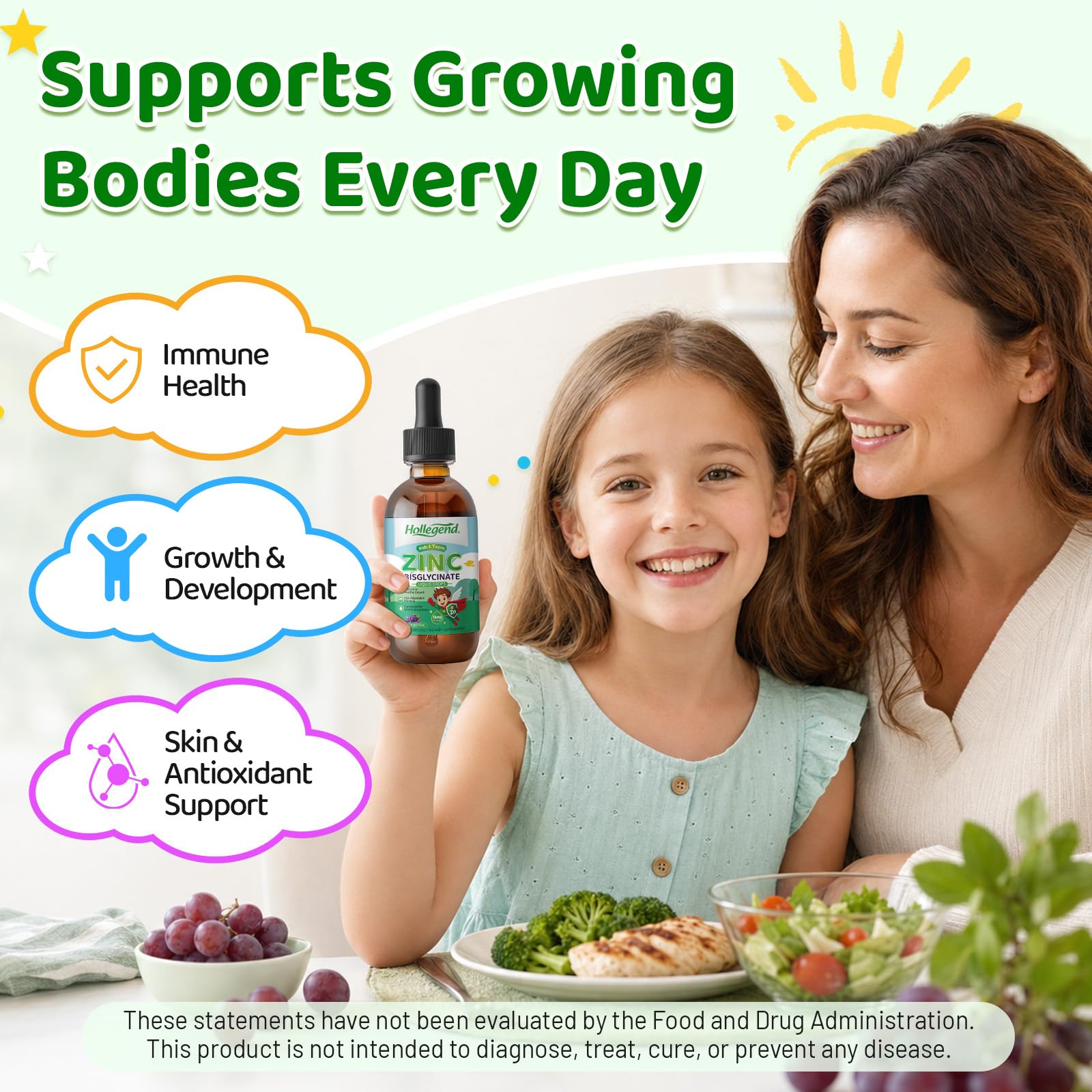 Liquid Zinc Bisglycinate Drops for Kids, 15mg Zinc per 2 mL, Vegan, 2 Fl Oz — Amazon image 3