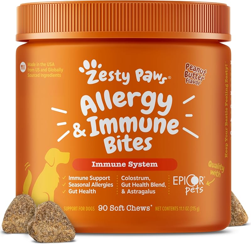 Dog Allergy Chews - Dog Allergy Relief, Peanut Butter, 90 Ct