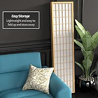 Vista 149 de Red Lantern Panel de ventana Shoji de 6 pies de alto, divisor de habitación de 3 paneles de palisandro