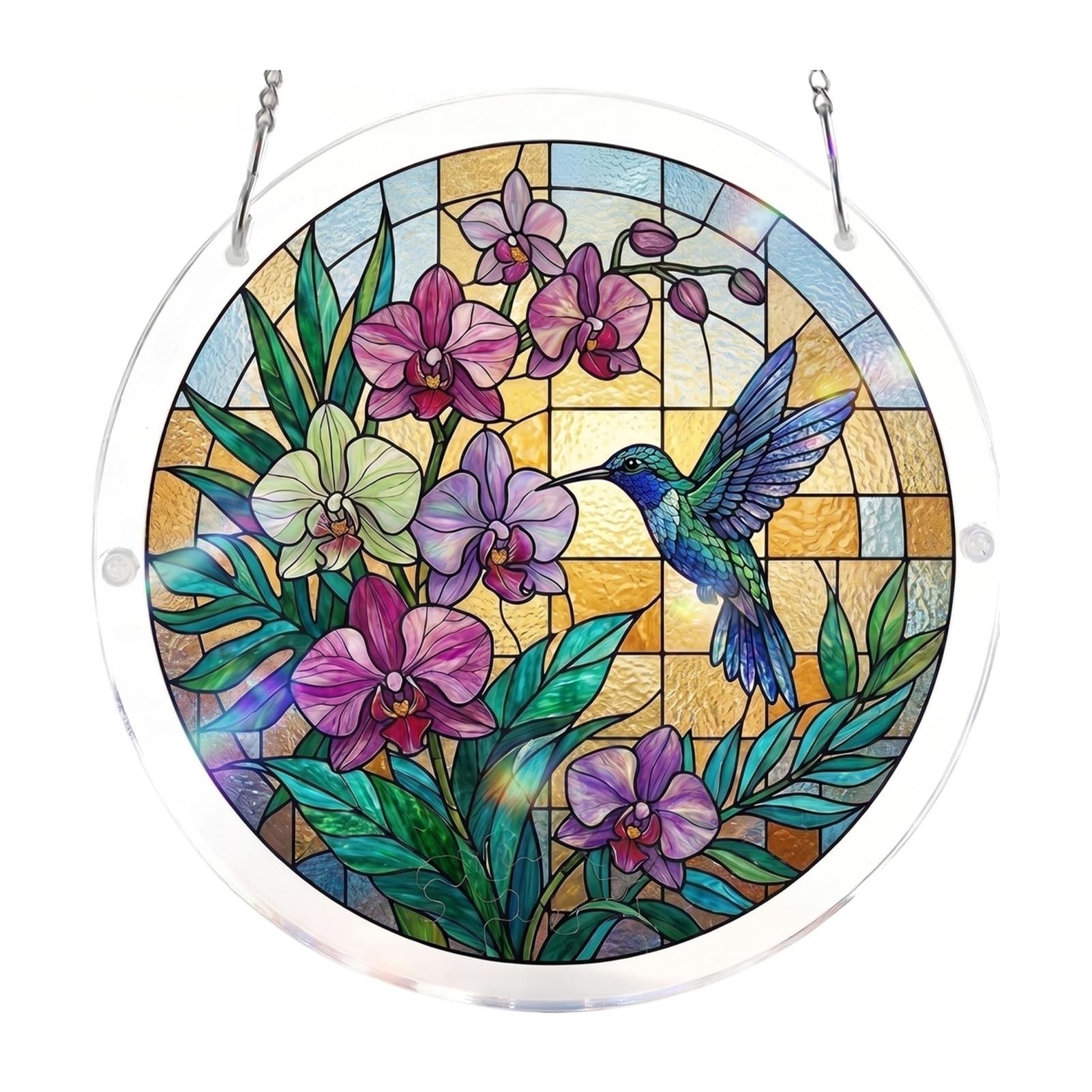 Acrylic Puzzle Window Hanging,7.4-Inch Acrylic Puzzles Suncatcher,Butterflies in Blooms,Suncatcher Window Hanging, Acrylics Jigsaw Puzzle Suncatchers,DIY Suncatcher Kits for Birthday Home Decor M