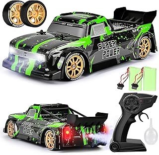 Sponsored You’re seeing this ad based on the product’s relevance to your search query.Learn more about this advertisement Joellfuner RC Drift Car, 1/14 4WD Drift Car Remote Controlled, 24 km/h RC Car with 2.4 GHz Remote Control, Spray and Light, Remote Controlled Toy Car for Adults and Children from 8+ Years (Green)