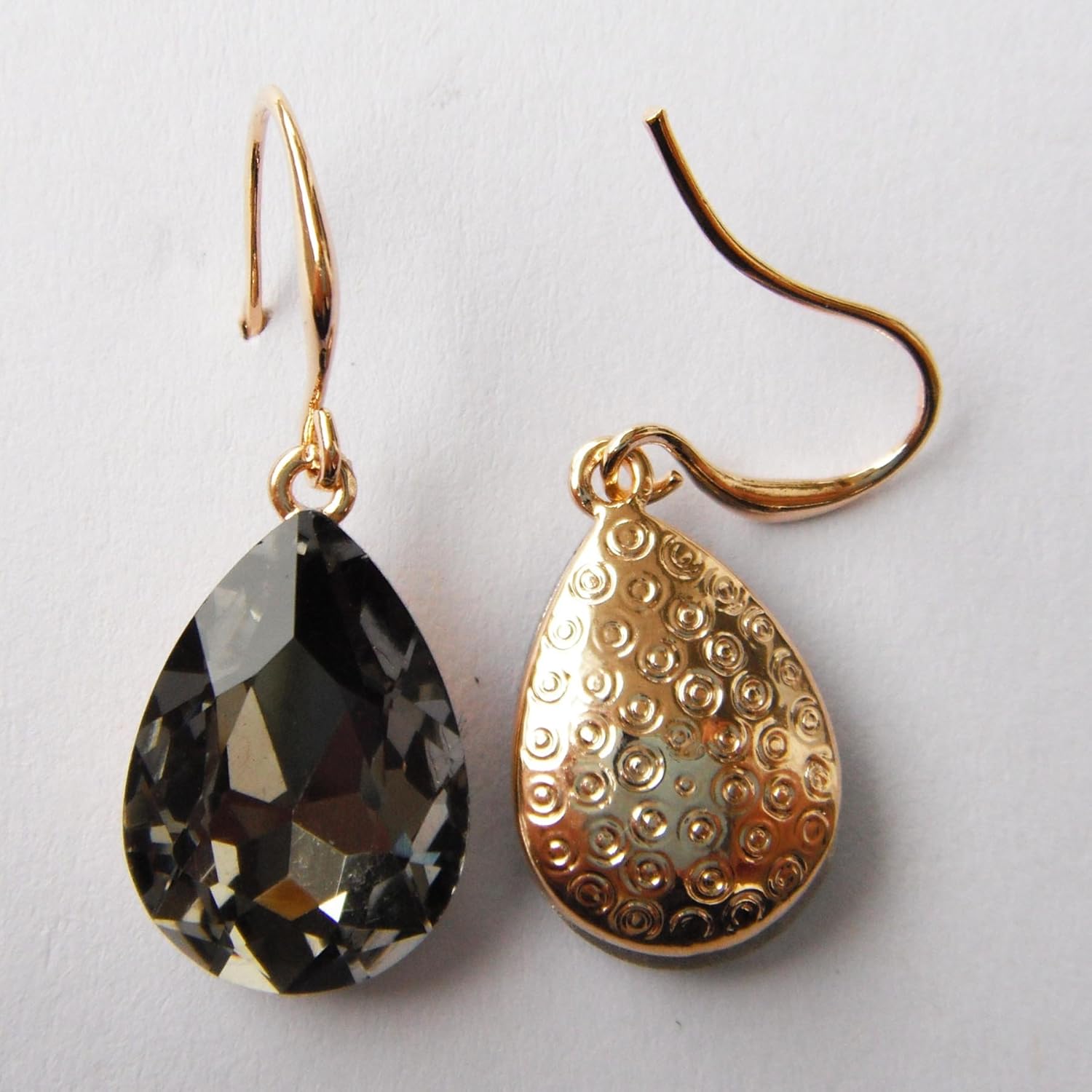 Navachi 18k Gold Plated Water Drop Multicolor Zircon Dangle Drop Earrings - Image 4