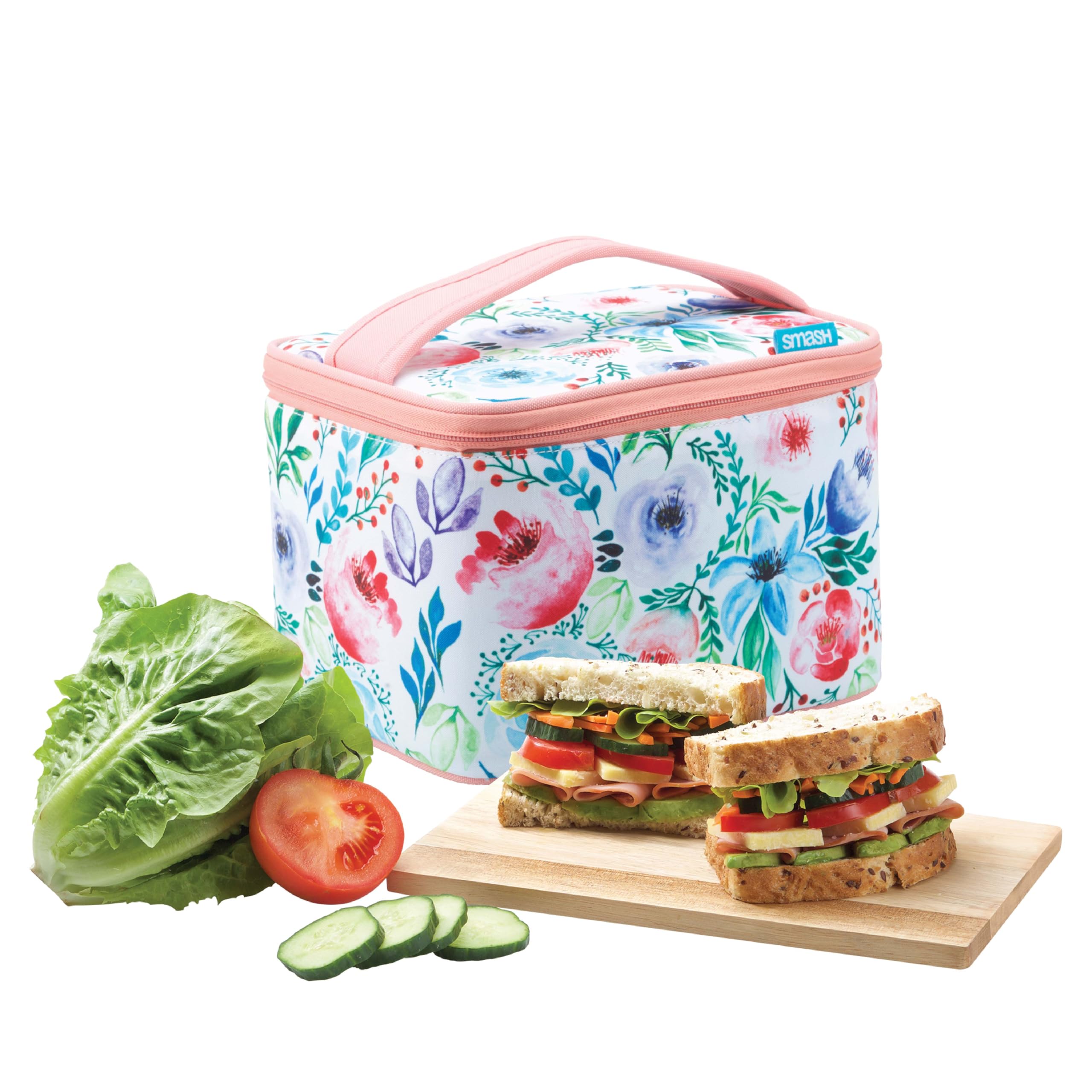 Smash Borsa Termica Per Pranzo – Cubo Piena Fioritura – Isolata Con Fodera Blue IQ