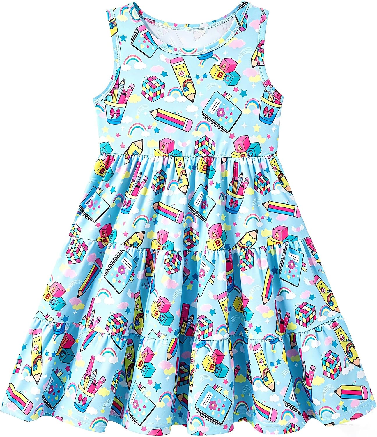 Lovekider Girls Sleeveless Dress Casual Summer