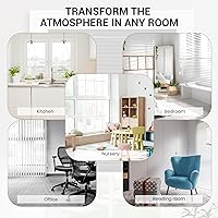 Vista 8 de PowerSellerUSA Persianas sin cordones, privacidad y filtro de luz, listones de 1 pulgada de vinilo, tratamiento de ventana anti-UV, se adapta a Negro