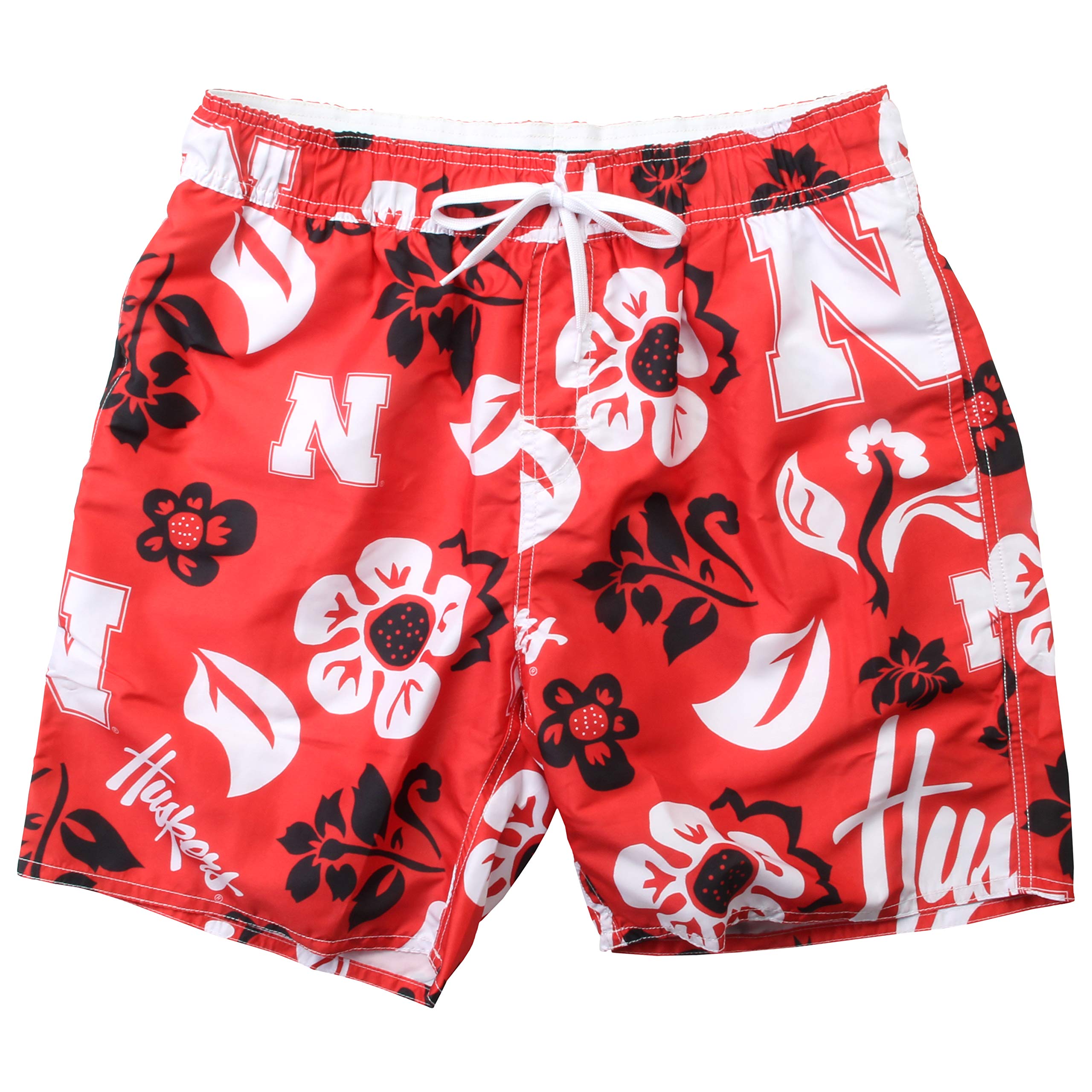 Wes and Willy NCAA Mens Floral Swim Trunks