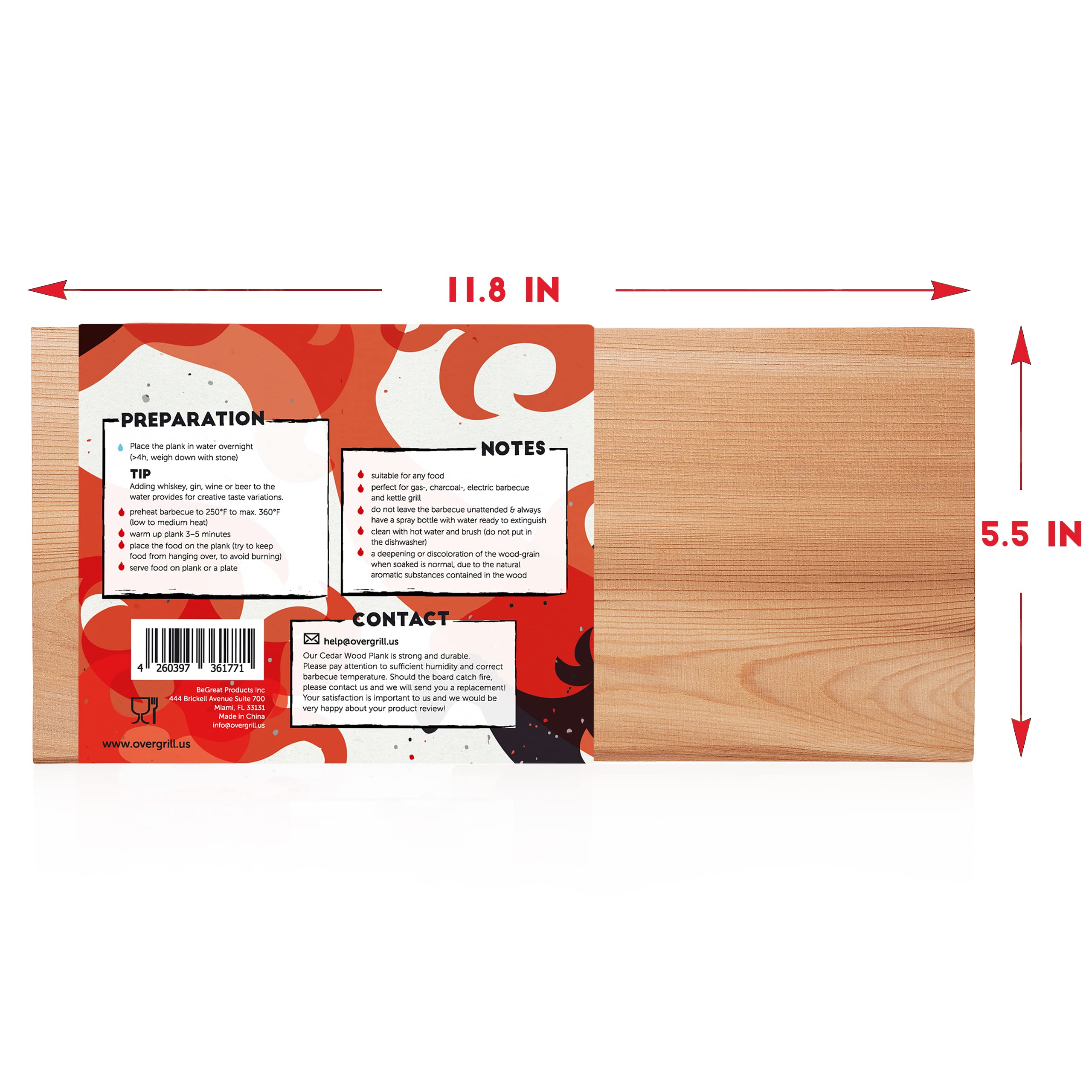 Tagliere in legno di cedro per grigliare: Premium XXL tagliere in legno di cedro – Tagliere per grigliare in legno rosso canadese Western