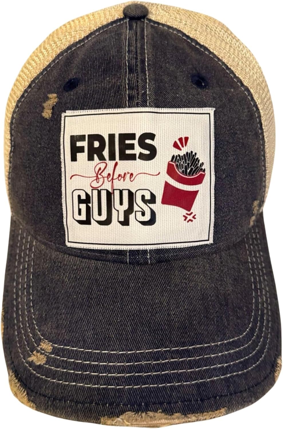 Popfizzy Funny Vintage Trucker Hats for Women and Men, Adult Humor Caps, Unisex Distressed Baseball Caps, Adjustable Snapback